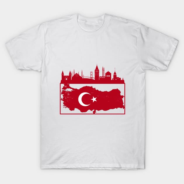 Travel to Istanbul Turkey T-Shirt by Tumair